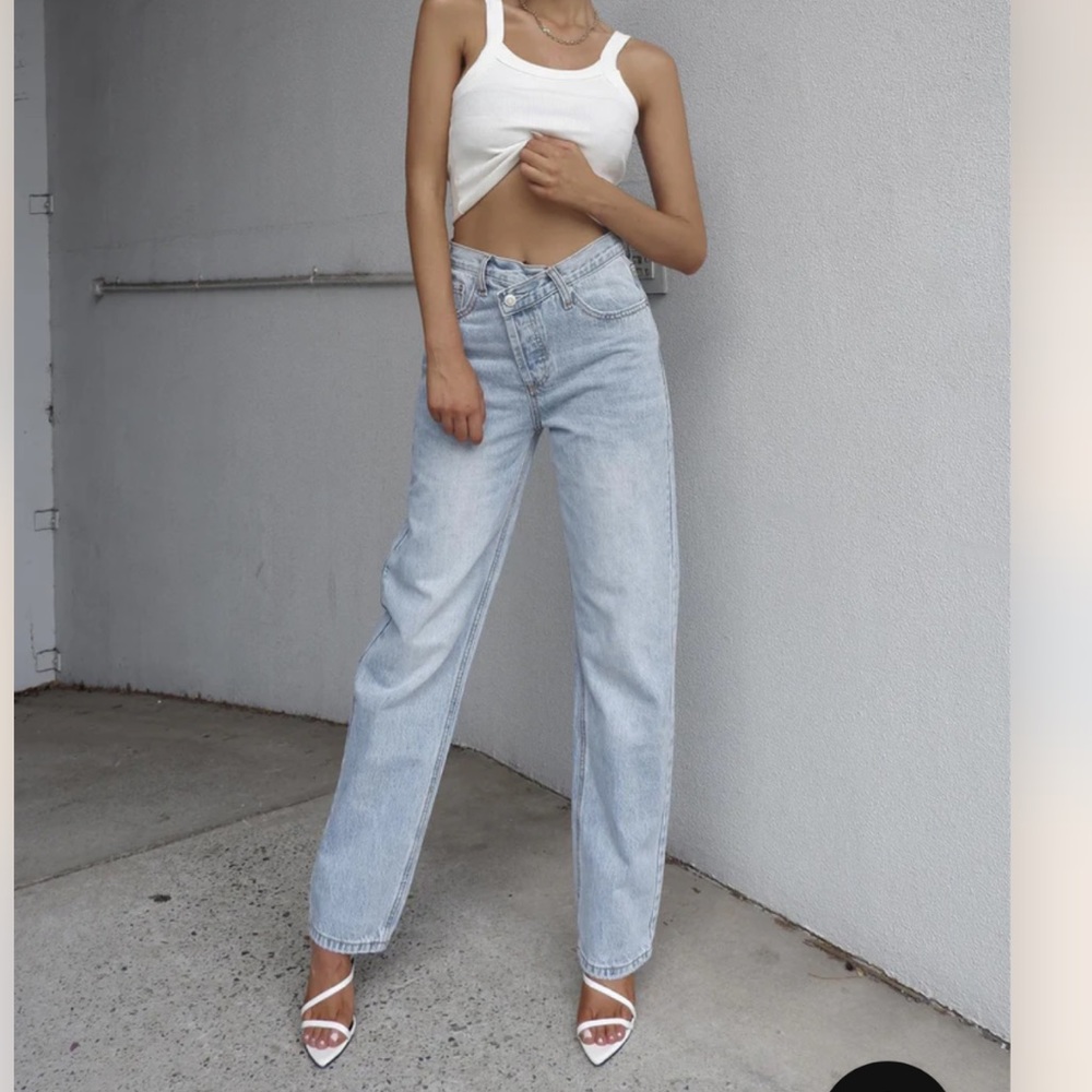 Princess Polly Asymmetric Straight Leg Jean